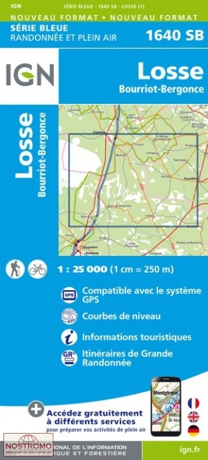 1640SB LOSSE | carte de randonnée IGN
