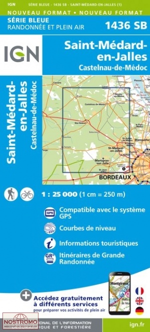1436SB SAINT-MÉDARD-EN-JALLES | carte de randonnée IGN