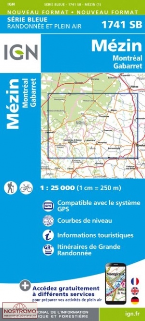 1741SB MÉZIN | carte de randonnée IGN