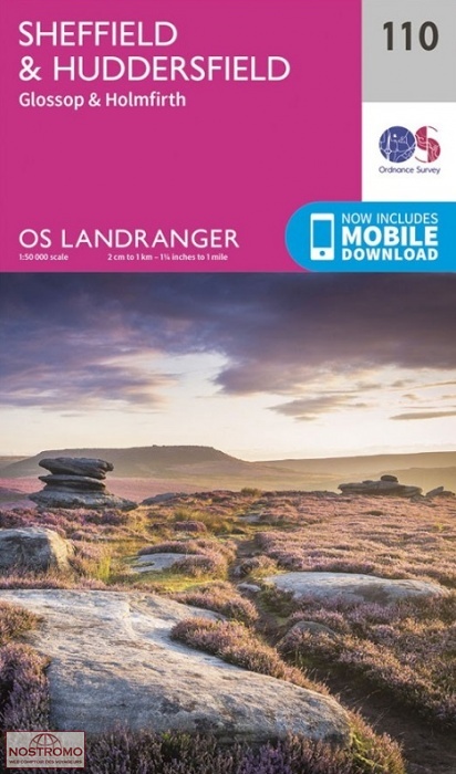 0110 SHEFFIELD & HUDDERSFIELD - GLOSSOP & WARRINGTON | OS hiking map