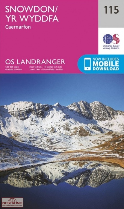 0115 SNOWDON - CAERNARFON | OS hiking map