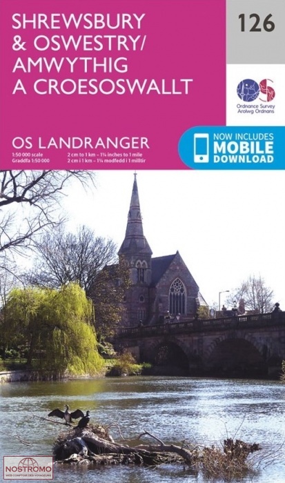 0126 SHREWSBURY & OSWESTRY | OS hiking map