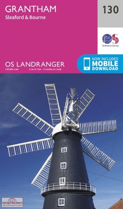 0130 GRANTHAM - SLEAFORD & BOURNE | OS hiking map
