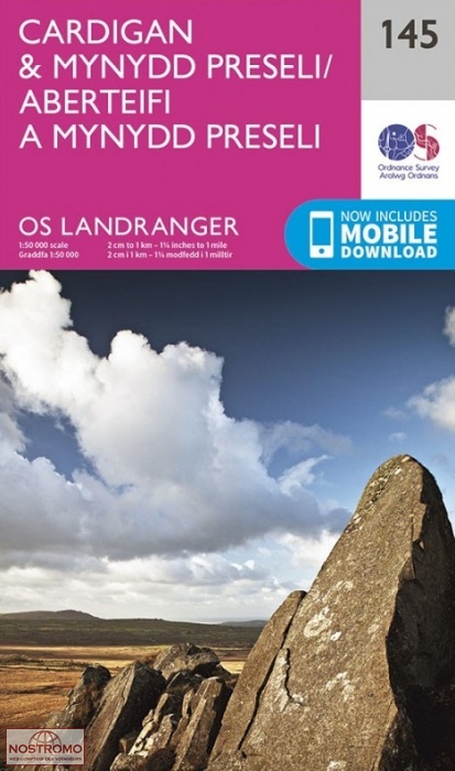 0145 CARDIGAN & MYNYDD PRESELI | OS hiking map