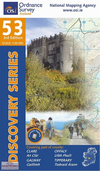 53 CLARE - GALWAY - OFFALY - TIPPERARY | OSI hiking map