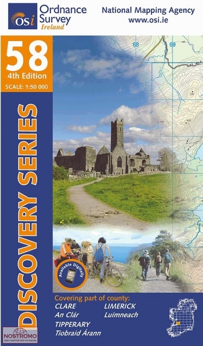 58 CLARE - LIMERICK - TIPPERARY | OSI hiking map
