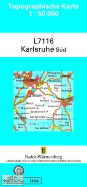 L7116 KARLSRUHE SÜD | carte topographique LGL