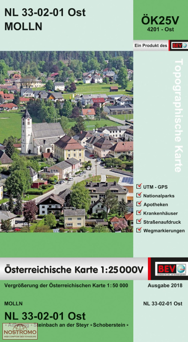 4201-OST MOLLN | carte topographique BEV