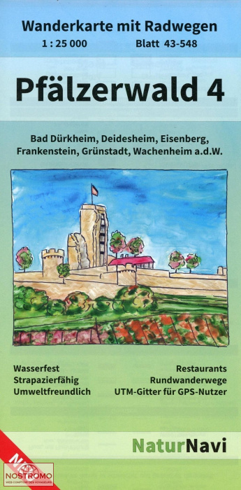 PFÄLZERWALD 4 - BAD DÜRKHEIM-DEIDESHEIM-EISENBERG | NaturNavi hiking map
