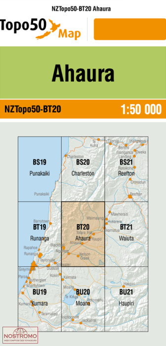 BT20 AHAURA | carte topographique LINZ