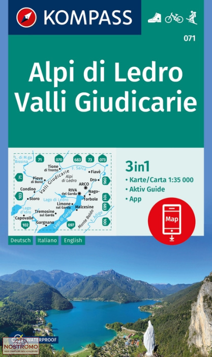 ALPI DI LEDRO - VALLI GIUDICARIE 071 | Kompass hiking map