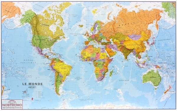 LE MONDE 1/20 - POLITIQUE | Maps International wall map