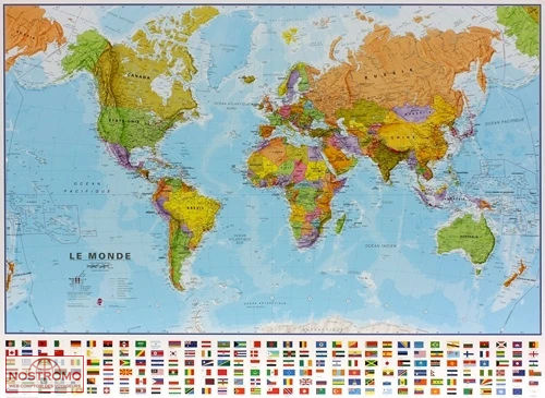 LE MONDE 1/60 - POLITIQUE | Maps International wall map
