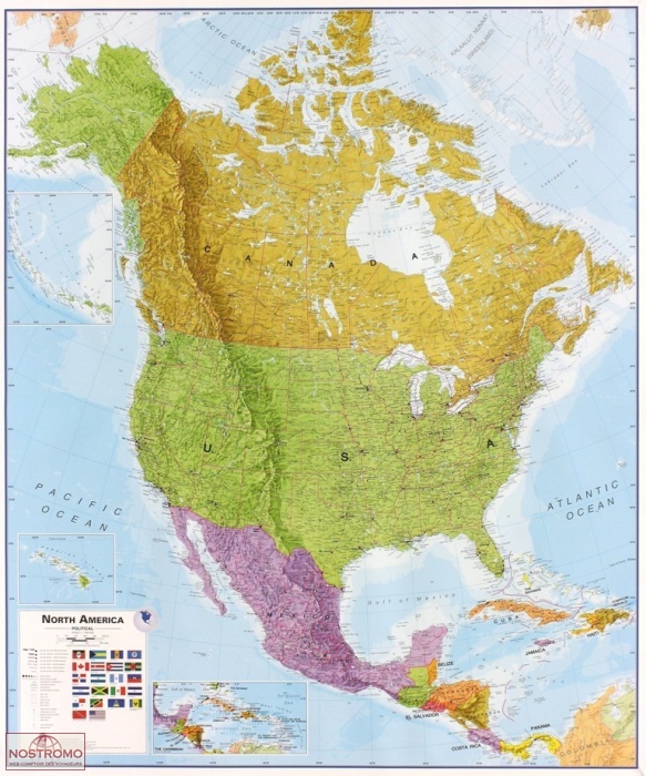 AMÉRIQUE DU NORD | carte murale Maps International