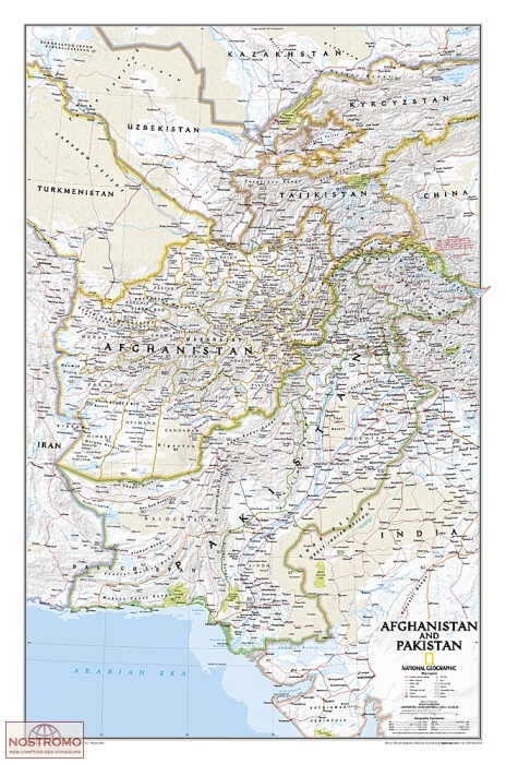 AFGHANISTAN - PAKISTAN | National Geographic wall map