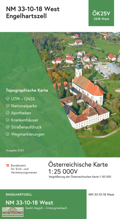 3318-WEST ENGELHARTSZELL | carte topographique BEV