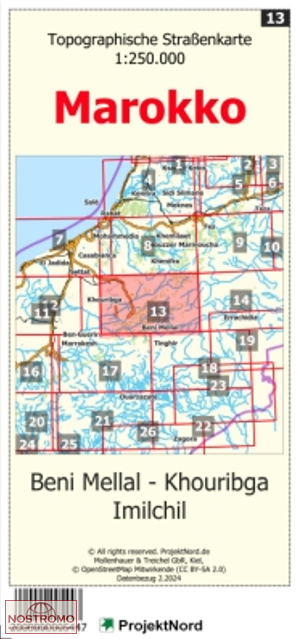 13 BENI MELLAL - KHOURIGBA - IMILCHIL | Projektnord topographic map