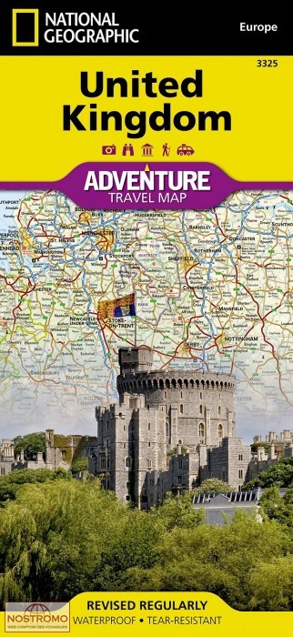 ROYAUME-UNI | carte touristique National Geographic