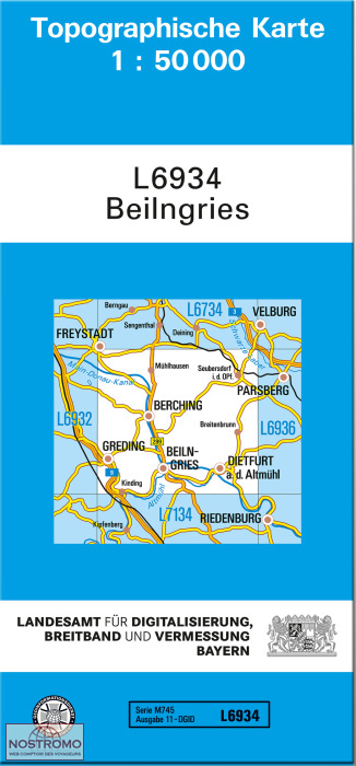 L6934 BEILNGRIES | carte topographique LDBV