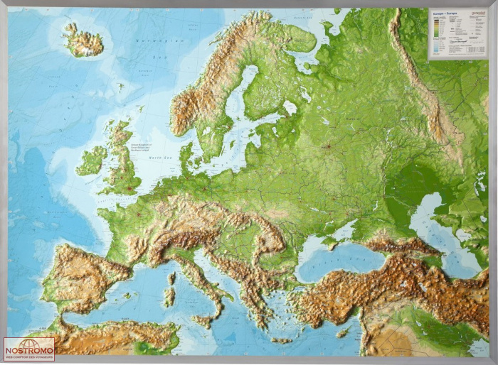 3D EUROPE | Georelief relief map