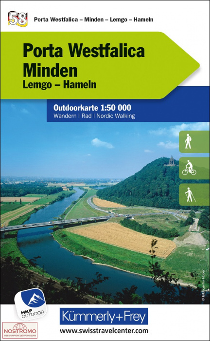 58 PORTA WESTFALICA - MINDEN | Kummerly+Frey hiking map