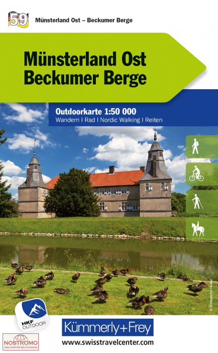 59 MÜNSTERLAND OST - BECKUMER BERGE | Kummerly+Frey hiking map