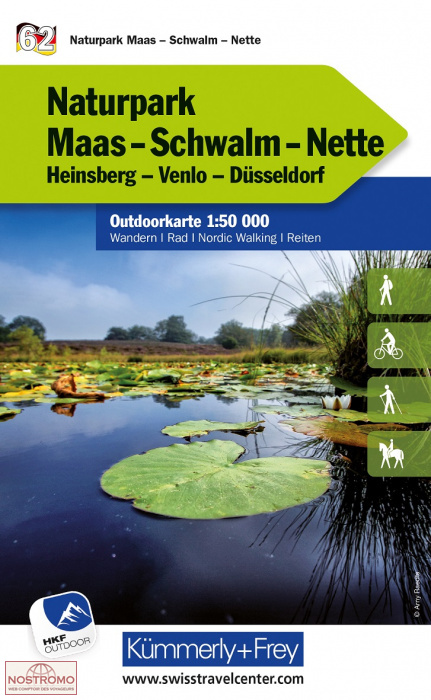 62 NATURPARK MASS - SCHWALM - NETTE | Kummerly+Frey hiking map