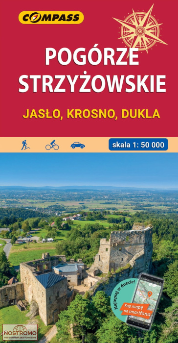 POGÓRZE STRZYŻOWSKIE - JASŁO, KROSNO, DUKLA | carte de randonnée Compass