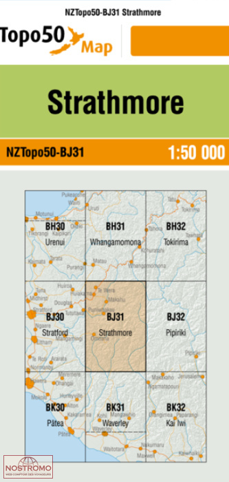 BJ31 STRATHMORE | carte topographique LINZ