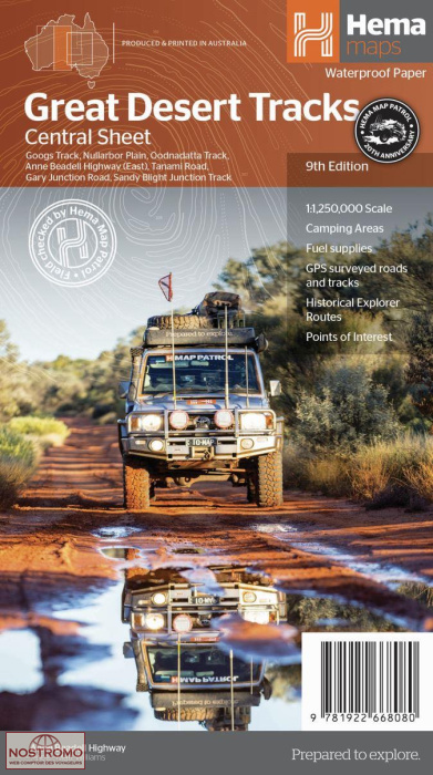 GREAT DESERT TRACKS CENTRAL | carte touristique Hema
