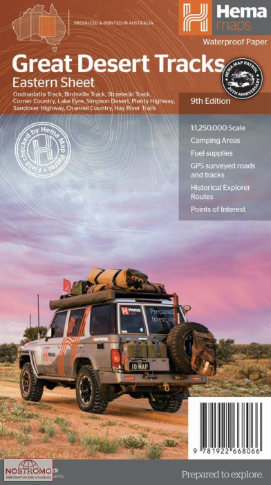 GREAT DESERT TRACKS EAST | carte touristique Hema