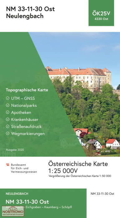 4330-OST NEULENGBACH | carte topographique BEV