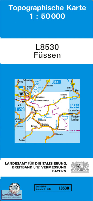 L8530 FÜSSEN | carte topographique LDBV