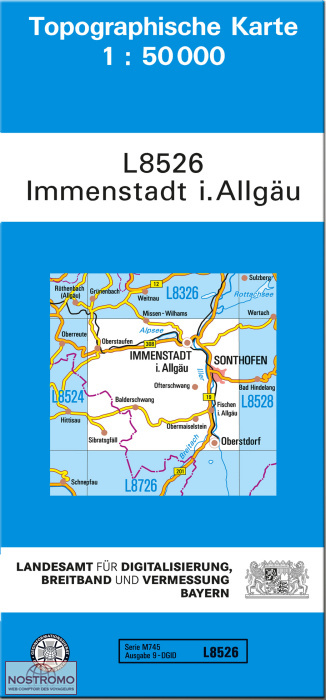 L8526 IMMENSTADT I. ALLGÄU | carte topographique LDBV