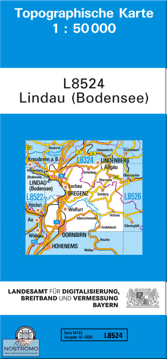 L8524 LINDAU (BODENSEE) | carte topographique LDBV