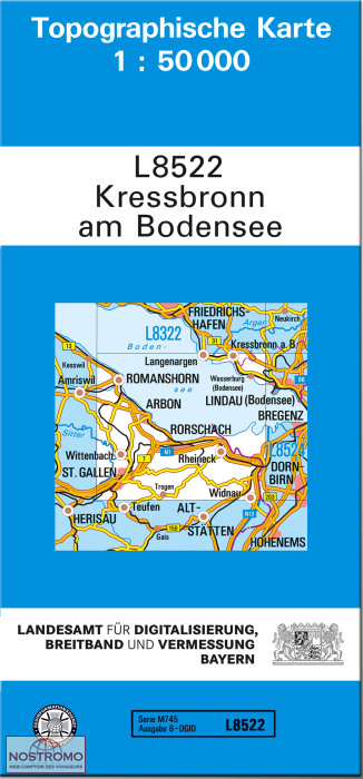L8522 KRESSBRONN AM BODENSEE | carte topographique LDBV
