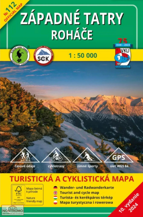 TM 112 - ZÁPADNÉ TATRY - ROHÁČE | VKÚ Harmanec hiking map
