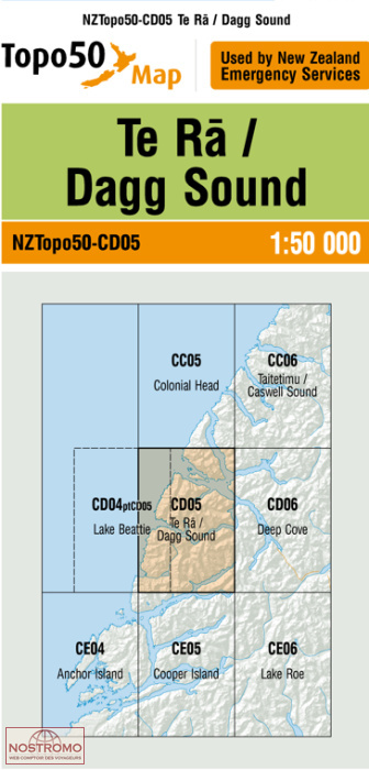 CD05 TE RA / DAGG SOUND | carte topographique LINZ