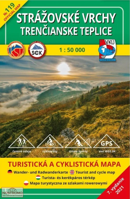 TM 119 - STRÁŽOVSKÉ VRCHY - TRENČIANSKE TEPLICE | VKÚ Harmanec hiking map