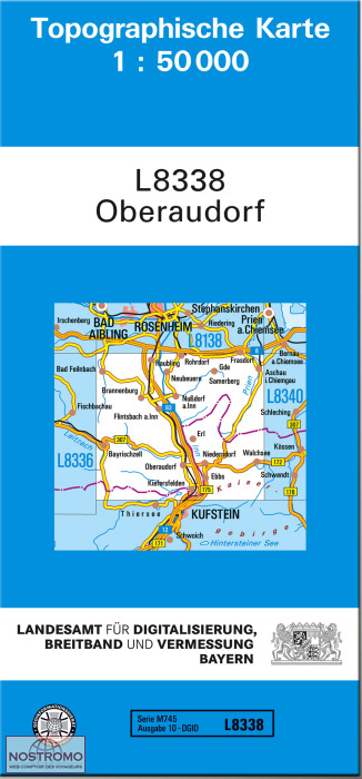 L8338 OBERAUDORF | carte topographique LDBV