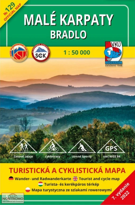 TM 129 - MALÉ KARPATY - BRADLO | VKÚ Harmanec hiking map