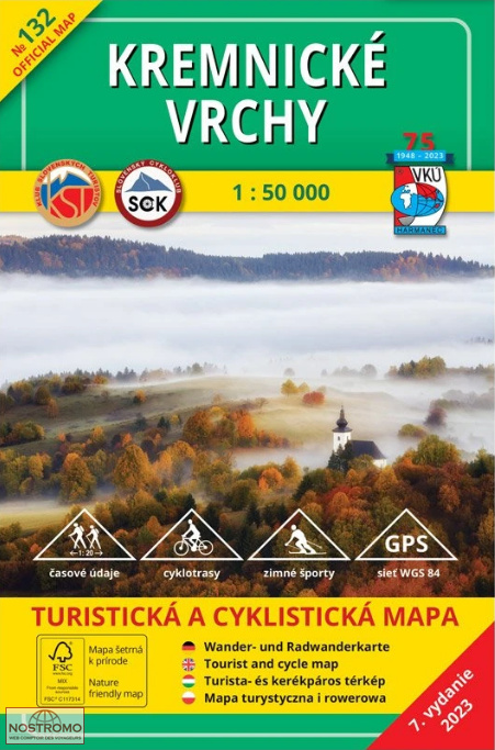 TM 132 - KREMNICKÉ VRCHY | VKÚ Harmanec hiking map