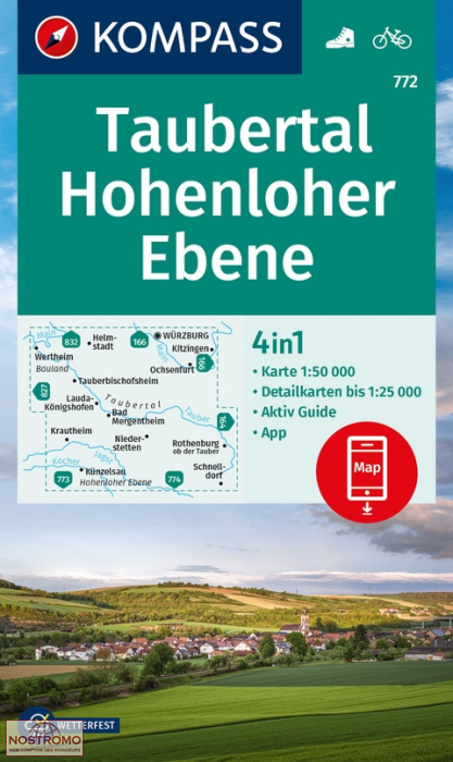 772 TAUBERTAL - HOHENLOHER EBENE | Kompass hiking map