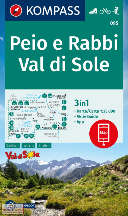 PEIO E RABBI - VAL DI SOLE 095 | Kompass hiking map