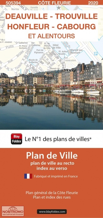 DEAUVILLE - TROUVILLE - HONFLEUR - CABOURG | Blay Foldex street map