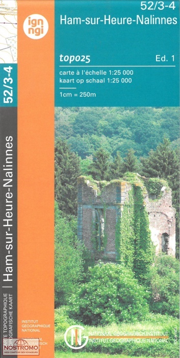 52/3-4 HAM-SUR-HEURE-NALINNES | carte topographique NGI/IGN