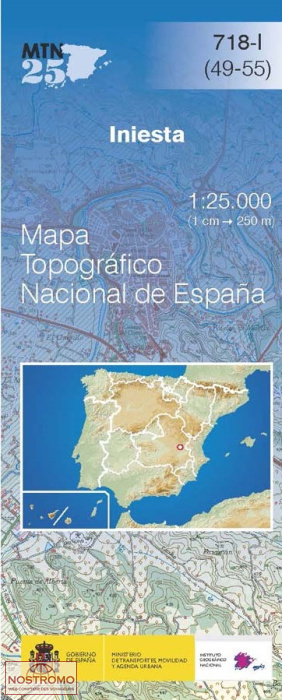 718-1 INIESTA | carte topographique CNIG