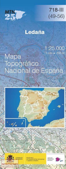 718-3 LEDAÑA | carte topographique CNIG