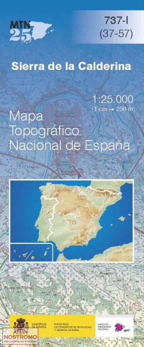 737-1 SIERRA DE LA CALDERINA | carte topographique CNIG