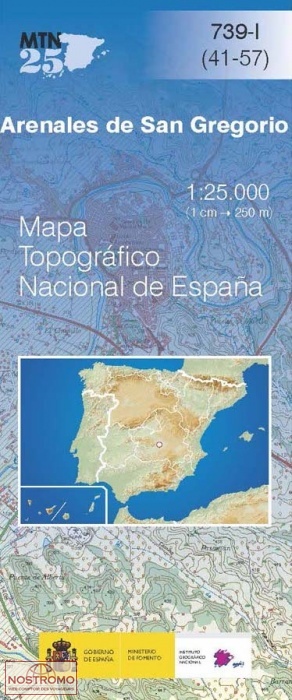 739-1 ARENALES DE SAN GREGORIO | carte topographique CNIG